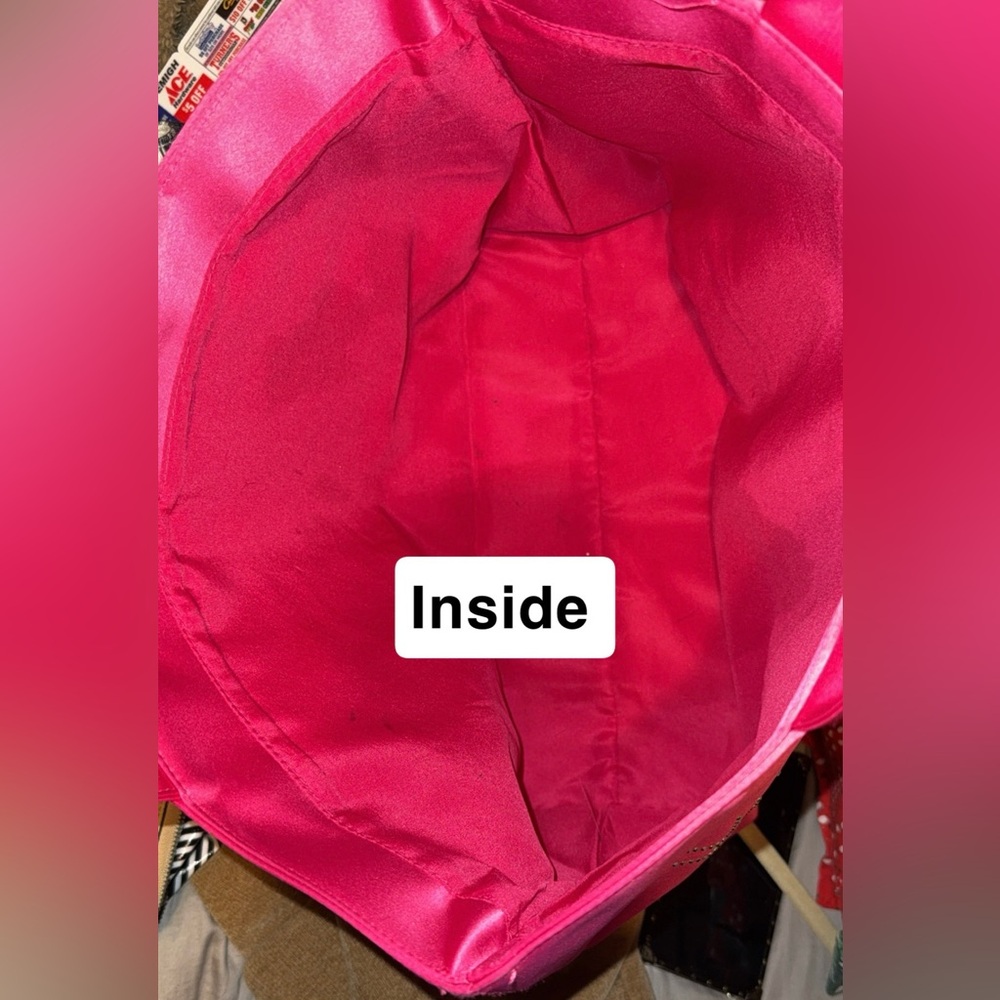 Victoria's Secret Hot Pink Crystal Logo Tote - Picture 4 of 4